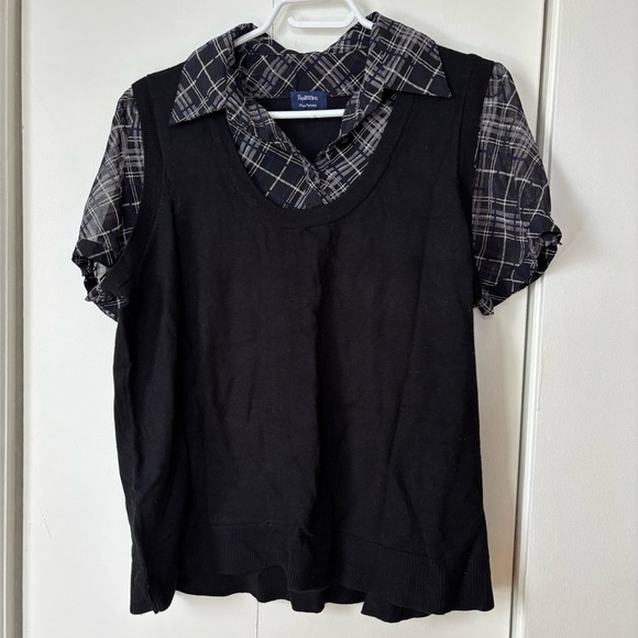 🎉4/30$🎉 Vintage Preppy Layered Top – Size 2X Petite - Picture 1 of 3